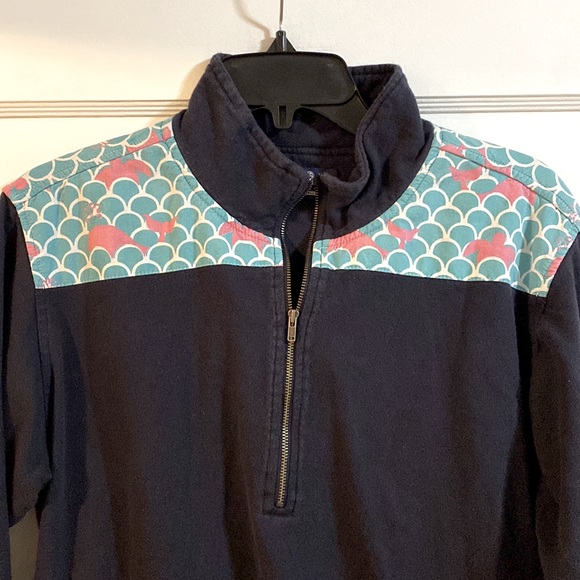 Simply Southern Whale and Mermaid Zippered Pullover- Size Small - Picture 2 of 5